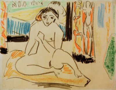 Nudo femminile allo specchio da Ernst Ludwig Kirchner