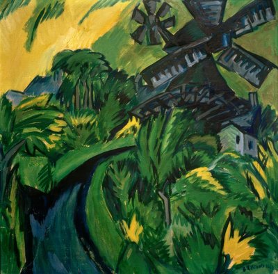 Mulino a vento a Fehmarn da Ernst Ludwig Kirchner