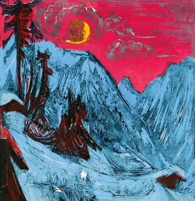 Notte invernale al chiaro di luna da Ernst Ludwig Kirchner