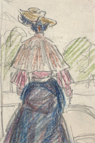 Donna nel paesaggio vista da dietro da Ernst Ludwig Kirchner