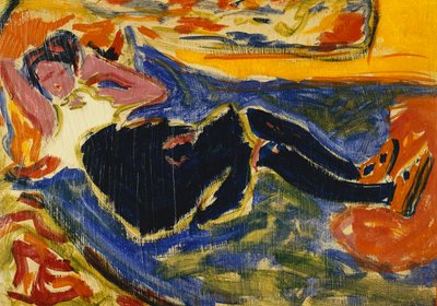 Donna con calze nere; Frau mit Schwarzen Strumpfen (Die Schwarze Grete), c.1908-09 da Ernst Ludwig Kirchner