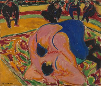 Lottatori in un Circo da Ernst Ludwig Kirchner