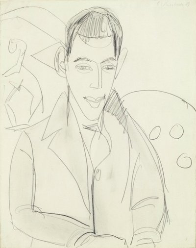 Giovane poeta (Simon Guttmann), 1911 da Ernst Ludwig Kirchner