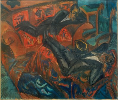 Due amici in conversazione da Ernst Ludwig Kirchner