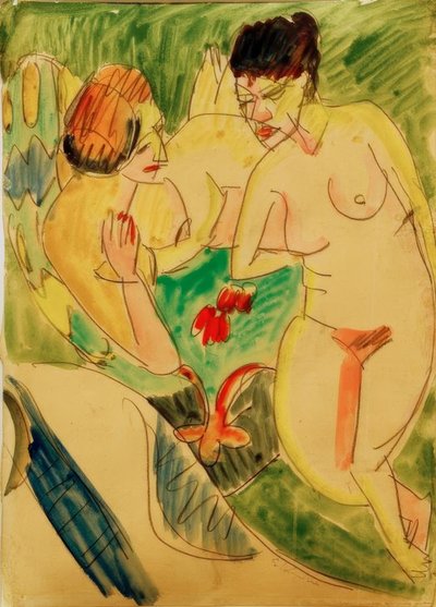 Due donne nude da Ernst Ludwig Kirchner