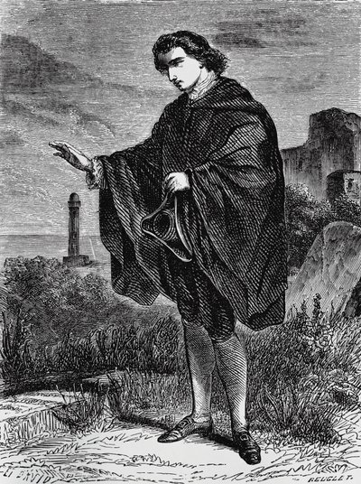 Illustrazione per Il testamento, novella di Ernst Theodor Amadeus Hoffmann, incisione da Ernst Theodor Amadeus Hoffmann