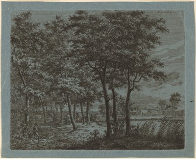 Paesaggio con un contadino che trasporta legna da Ernst Willem Jan Bagelaar