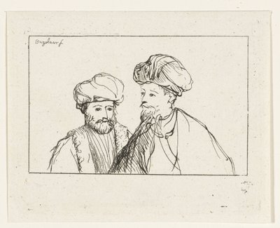 Ritratto di due uomini con turbante da Ernst Willem Jan Bagelaar
