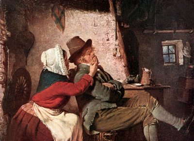 "Metterà il broncio con la sua ragazza". (litografia a colori) da Erskine Nicol