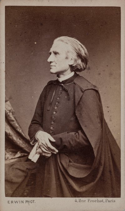 Ritratto del compositore Franz Liszt da Erwin Hanfstaengl