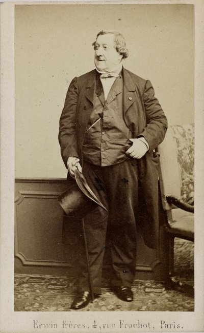 Ritratto del compositore Gioachino Antonio Rossini 1792-1868, Primi anni 1860 da Erwin Hanfstaengl