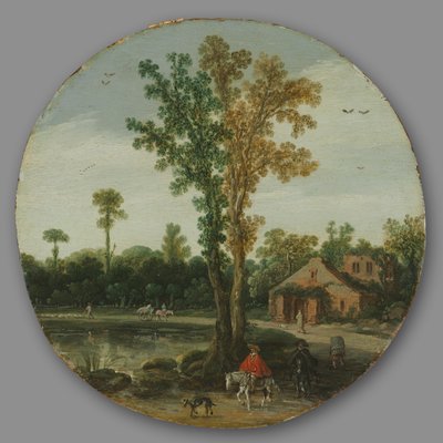 Viaggiatori presso un lago da Esaias I van de Velde