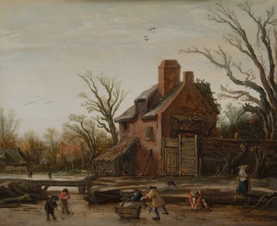 Paesaggio invernale con fattoria da Esaias I van de Velde