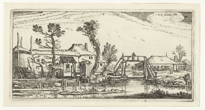 Fattoria su un canale vicino a Haarlem da Esaias van de Velde