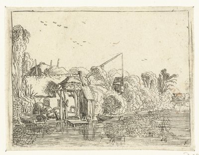 Birreria sulla riva di un fiume da Esaias van de Velde