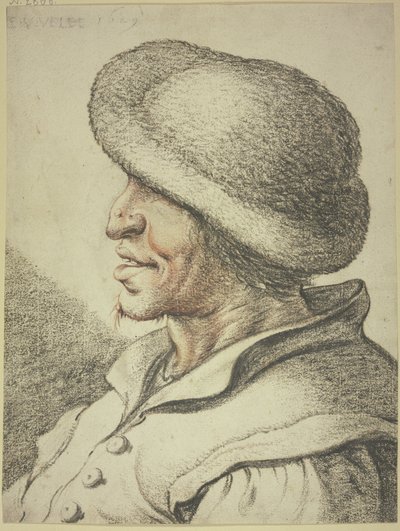 Busto di un contadino di profilo a sinistra da Esaias van de Velde