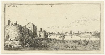 Forte con opere di difesa di Tholen sulla Schelda (Paesaggi) da Esaias van de Velde