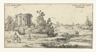 Paesaggio con rovina di un tempio romano da Esaias van de Velde