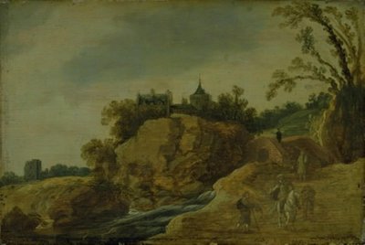 Paesaggio Roccioso con un Castello da Esaias van de Velde