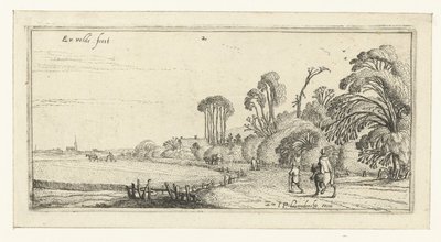Passeggiatori su una strada vicino a Hillegom da Esaias van de Velde