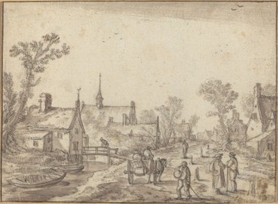 La strada del villaggio da Esaias van de Velde I
