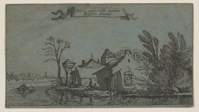 Fattoria a destra del fiume da Esaias van den Velde I