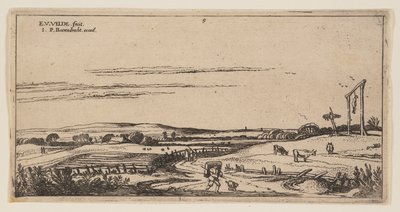 Paesaggio con patibolo (vicino ad Haarlem), da Paesaggi da Esaias van den Velde I