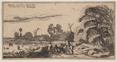 Sentiero a destra di un campo, da Paesaggi da Esaias van den Velde I
