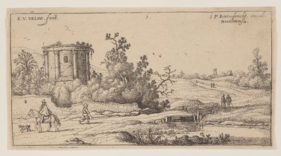 Rovine di un tempio romano, da Paesaggi da Esaias van den Velde I