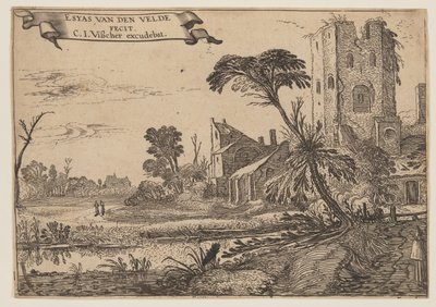 Due monaci in cammino da Esaias van den Velde I