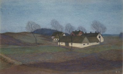 Una Fattoria della Zelanda (pastello) da Ester Almqvist