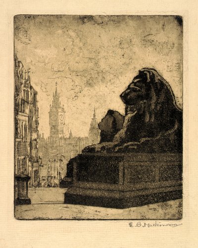 Leoni in una piazza di Londra da Esther Blaikie MacKinnon