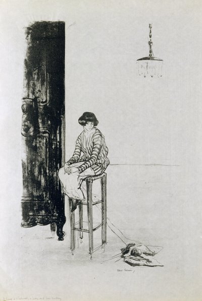 Una Signora e il Suo Lavoro a Maglia da Ethel Gabain