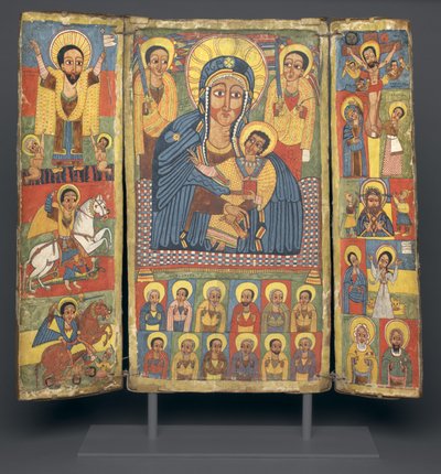 Trittico con immagine centrale della Vergine e Bambino da Ethiopian School