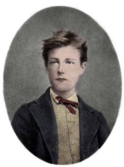 Arthur Rimbaud, poeta e avventuriero francese - Ritratto di Arthur Rimbaud a 17 anni. Fotografia di Carjat da Etienne (after) Carjat