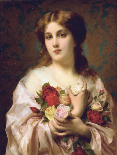 Ritratto di una ragazza da Etienne Adolphe Piot