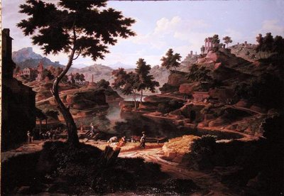 Paesaggio Classico con Figure e Rovine da Etienne Allegrain