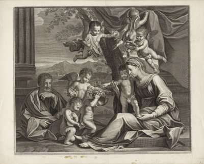 Sacra Famiglia con putti da Etienne Baudet (possibly)