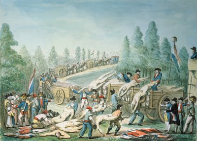 Trasporto di Cadaveri durante la Rivoluzione, c.1790 da Etienne Bericourt