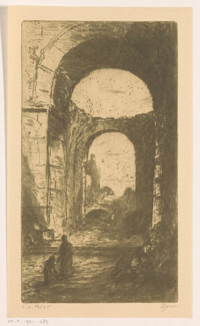 Rovine del Palatino a Roma da Etienne Bosch (signed by artist)