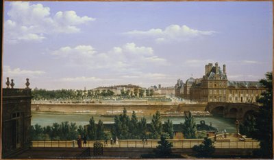 Il Giardino e il palazzo delle Tuileries, visti dal quai d