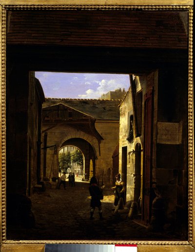 Il cortile di una casa di guida in rue Saint Denis conosciuto come cortile Sainte Catherine da Etienne Bouhot