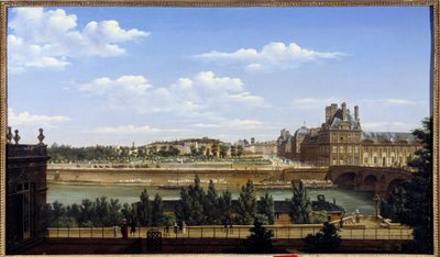 Il giardino e il palazzo delle Tuileries, visti dal Quai d
