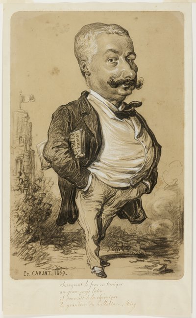 Caricatura di un uomo da Etienne Carjat