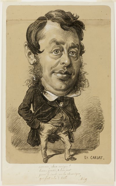 Caricatura di un uomo da Etienne Carjat