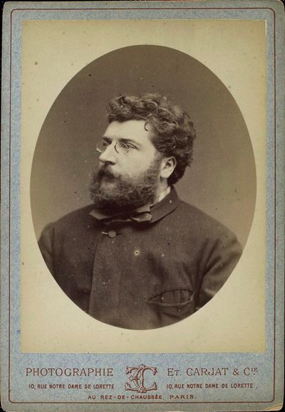 Georges Bizet, compositore e pianista francese da Etienne Carjat