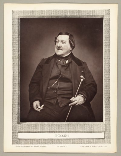 Gioachino Antonio Rossini (compositore italiano, 1792-1868) da Etienne Carjat