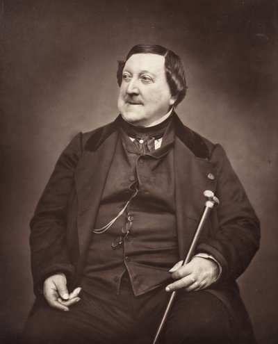 Gioachino Antonio Rossini, compositore italiano da Etienne Carjat