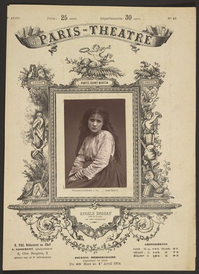 Teatro di Parigi: Angele Moreau da Etienne Carjat