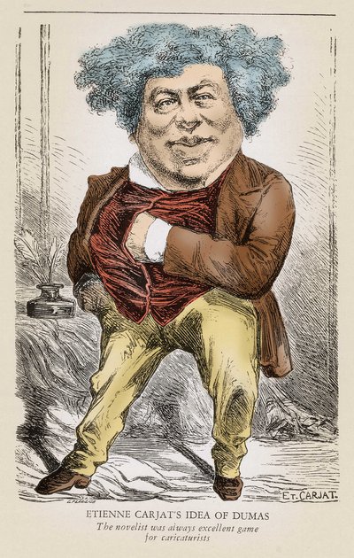 Ritratto di Alexandre Dumas padre: caricatura di Etienne Carjat da Etienne Carjat